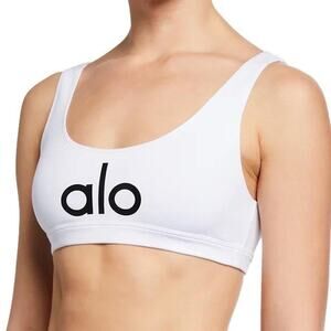 Alo yoga white sports bra